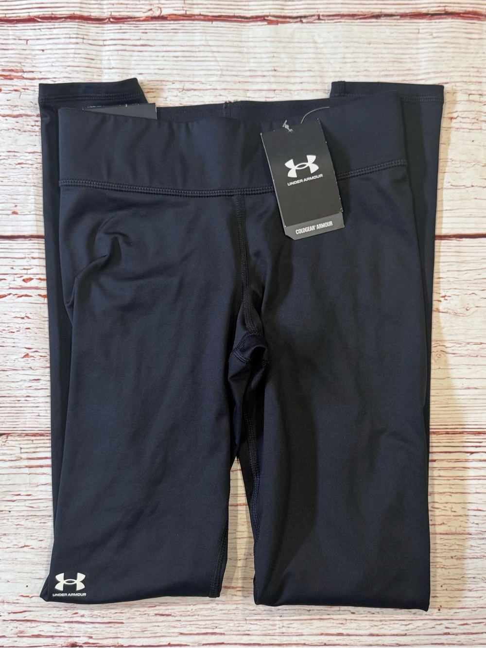 NWT Under Armour UA Women's ColdGear Authentics Leggings in Black Sz XS - Picture 4 of 11